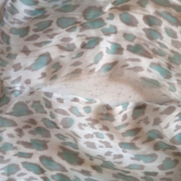 Women's Top/Cover-Up Sz Med Sheer drawstring waist beaded V-Neck/Cold Shoulder - Picture 10 of 12